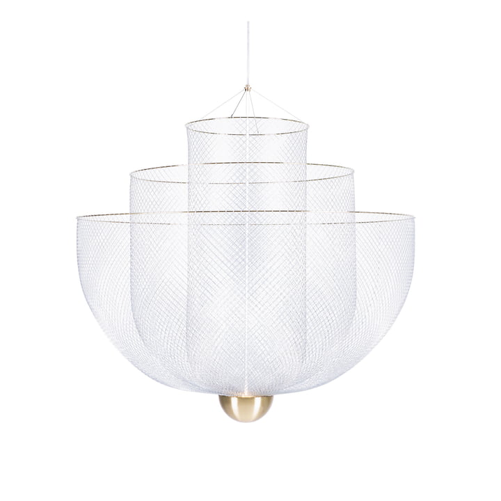 Meshmatics LED chandelier Ø 90 cm, steel / brass by Moooi