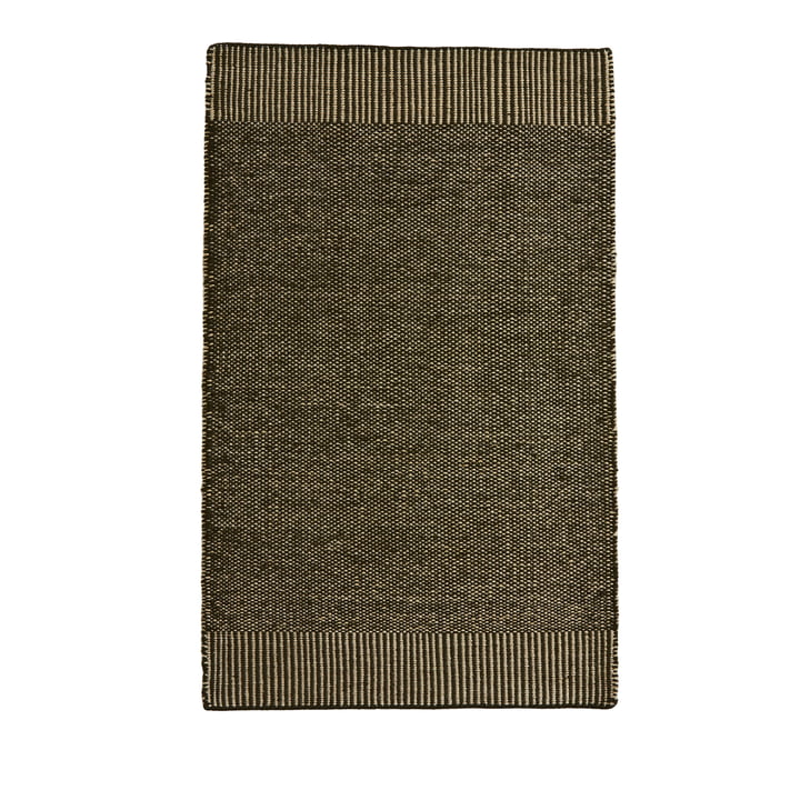 Rombo Carpet, 90 x 140 cm, white / moss green from Woud