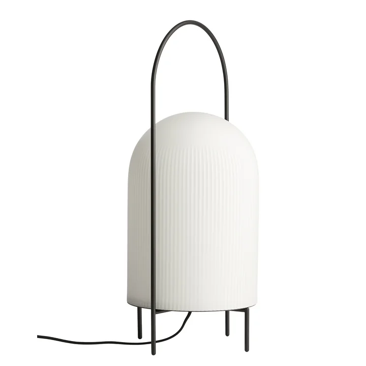 Ghost Floor lamp, Ø 24 x H 60 cm, black / white from Woud