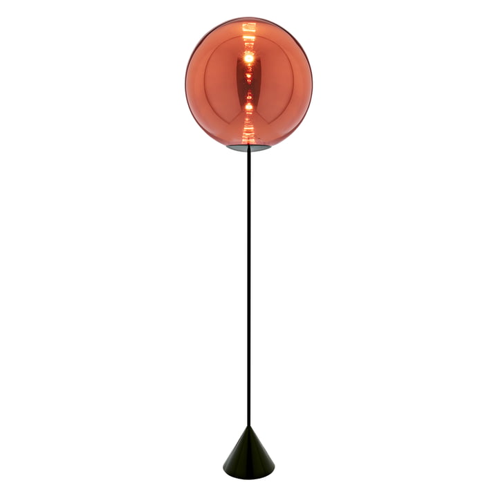 Globe LED Floor lamp, black / copper from Tom Dixon