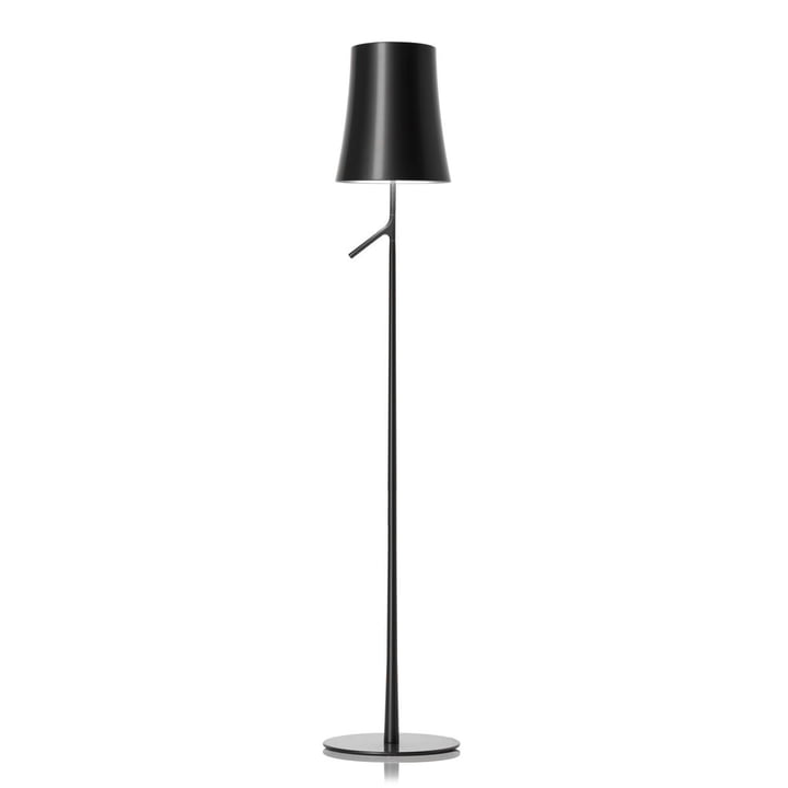 Birdie Lettura LED floor lamp with dimmer by Foscarini in graphite