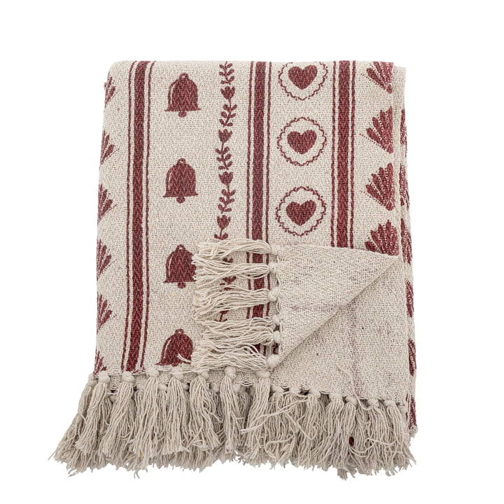Grigny Christmas blanket from Bloomingville in red / white