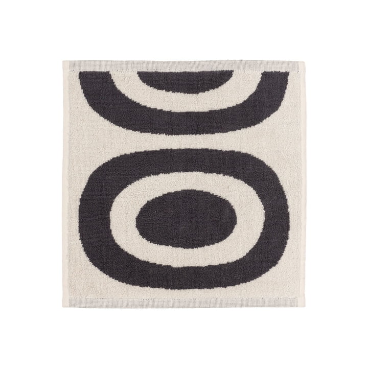 Melooni Guest towel 30 x 30 cm, charcoal / off-white from Marimekko