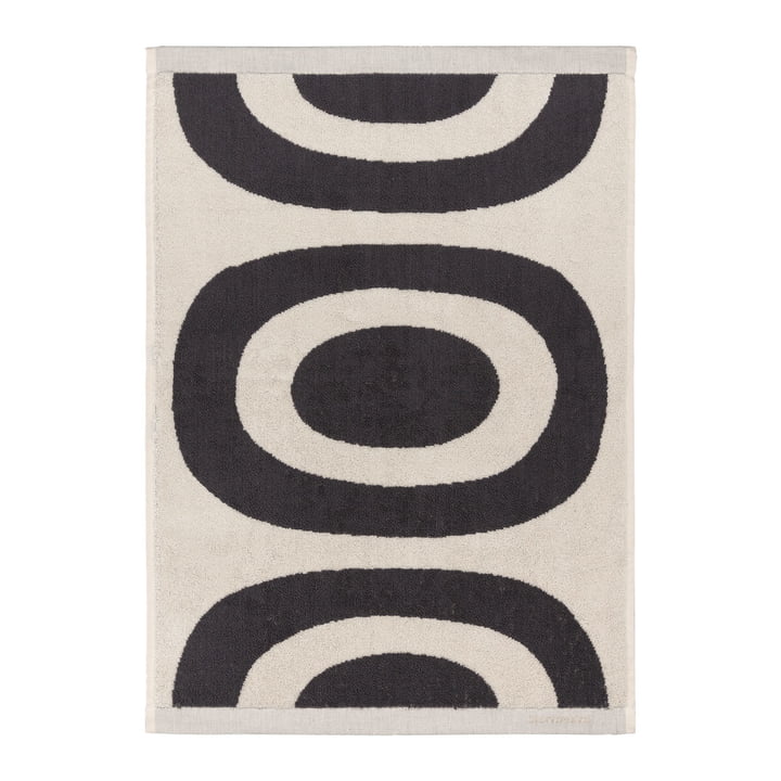 Melooni Towel 50 x 70 cm, charcoal / off-white from Marimekko
