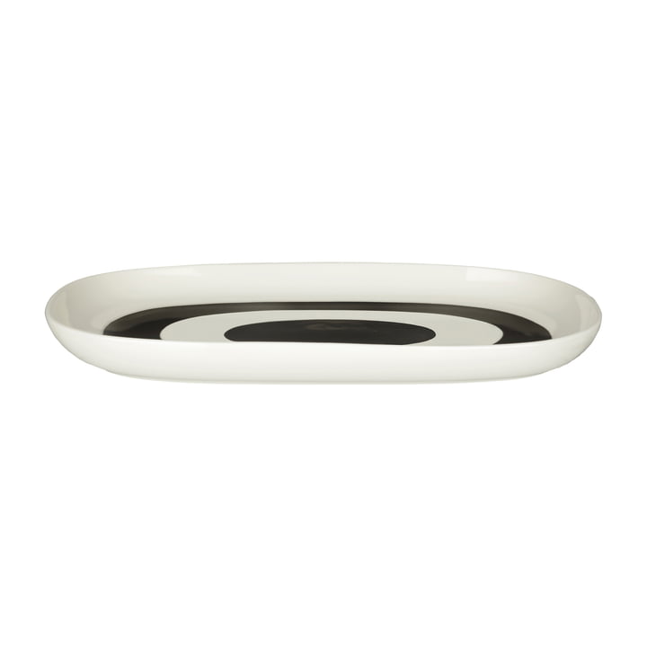 Melooni Serving platter 23 x 32 cm, white / black from Marimekko