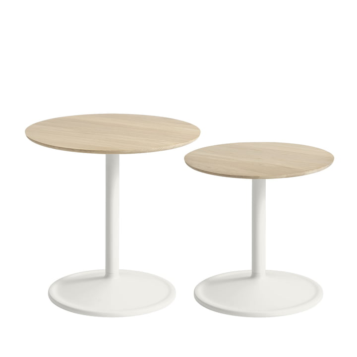 Soft Side table, oak / off-white by Muuto