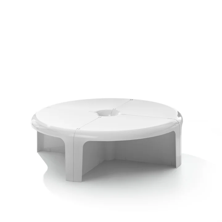 4/4 Coffee table, 30 x Ø 100 cm, white from B-Line