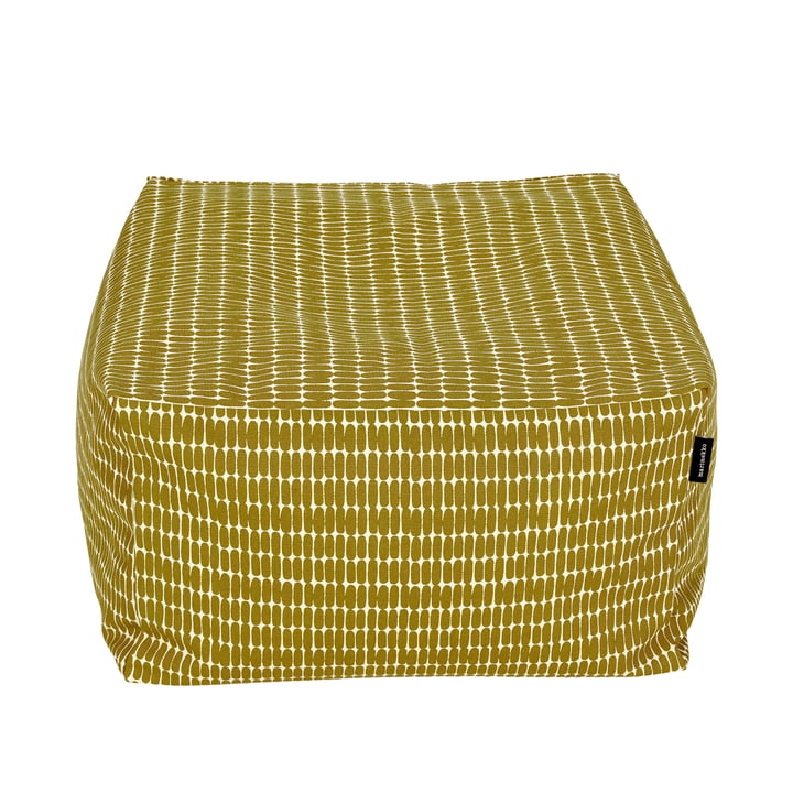 Alku Seat cushion, linen / olive from Marimekko