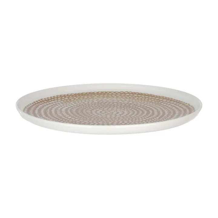 Oiva Siirtolapuutarha Plate Ø 20 cm, white / clay from Marimekko