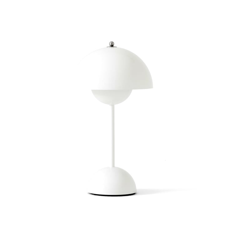 The Flowerpot battery-powered table lamp VP9 by & Tradition in matt white