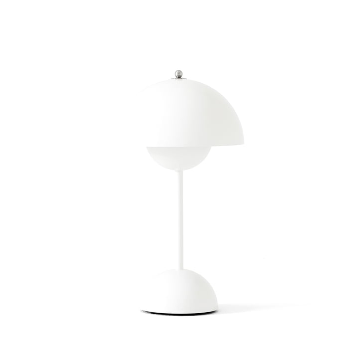 The Flowerpot battery-powered table lamp VP9 from & Tradition in white