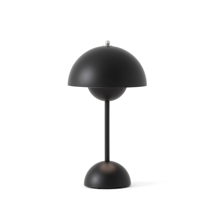 The Flowerpot battery-powered table lamp VP9 from & Tradition in matt black