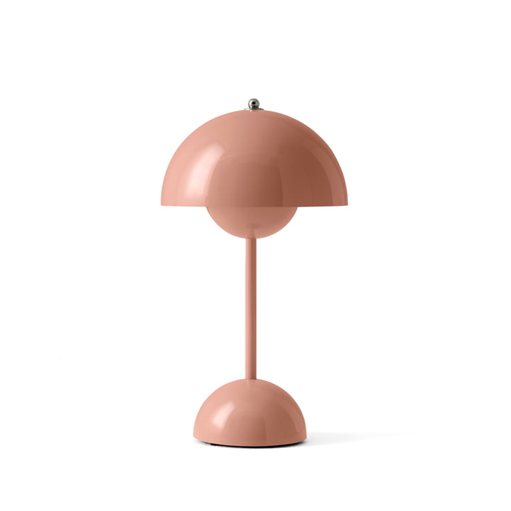 The Flowerpot battery-powered table lamp VP9 by & Tradition in beige red