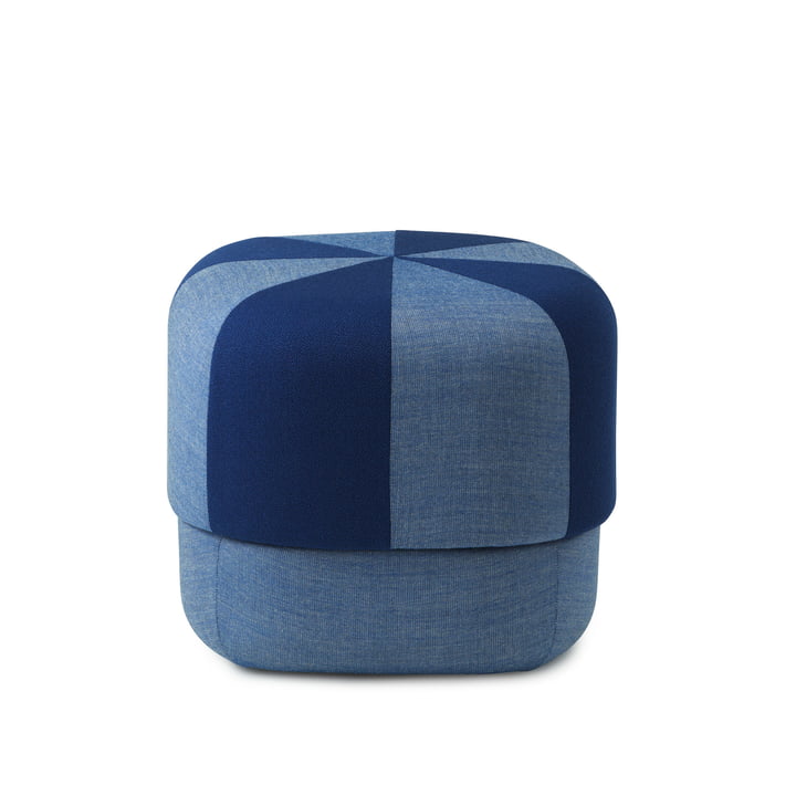 Circus Pouf small duo by Normann Copenhagen in color blue