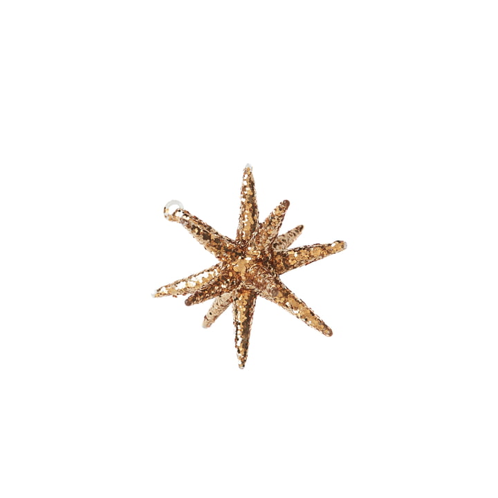 Spike Ornament from House Doctor in the version brown with glitter
