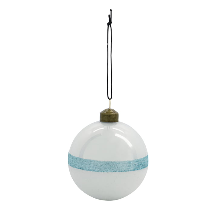 Stripe Christmas tree ball from House Doctor in color light blue