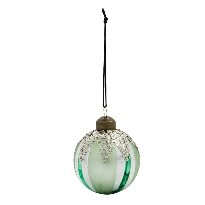 Glas Star Christmas tree ball from House Doctor in color green