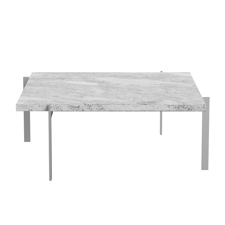 Coffee table, marble, frame brushed steel from Fritz Hansen