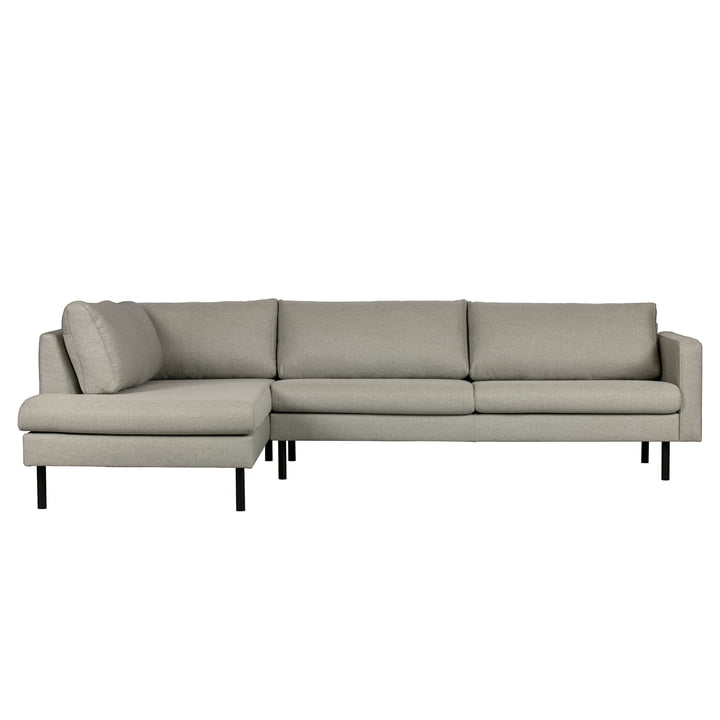 Mette Corner sofa, 282 x 92 cm, recamiere left, light gray from Nuuck