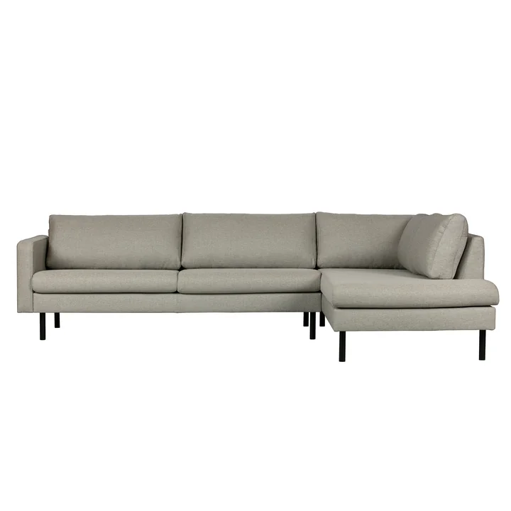 Mette Corner sofa, 282 x 92 cm, recamiere right, light gray from Nuuck