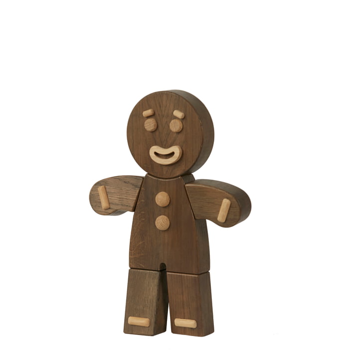 Gingerbread Man Wooden figure, small, oak stained from boyhood