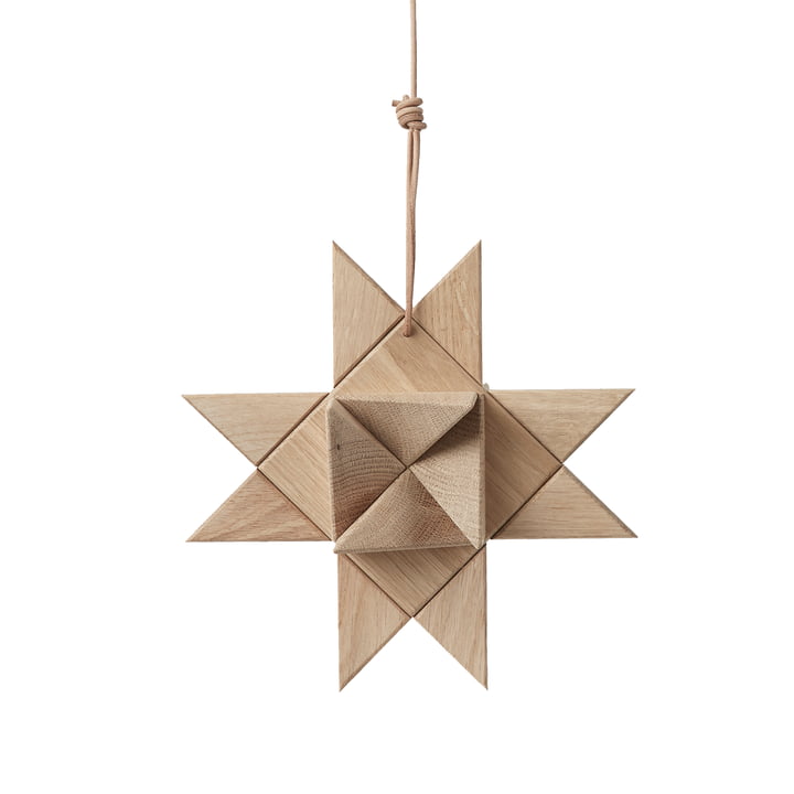 boyhood - Wooden Froebel star, with suspension, oak nature