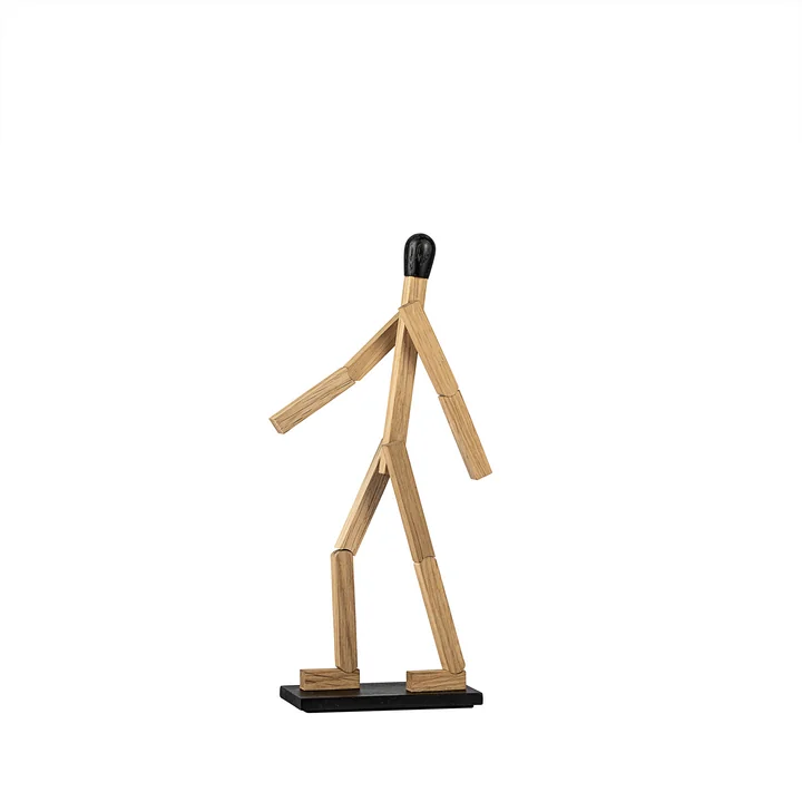 Match Man Wooden figure, small, natural oak from boyhood