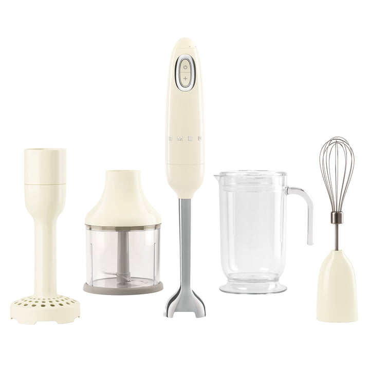 50's style hand blender set HBF22 from Smeg in color cream