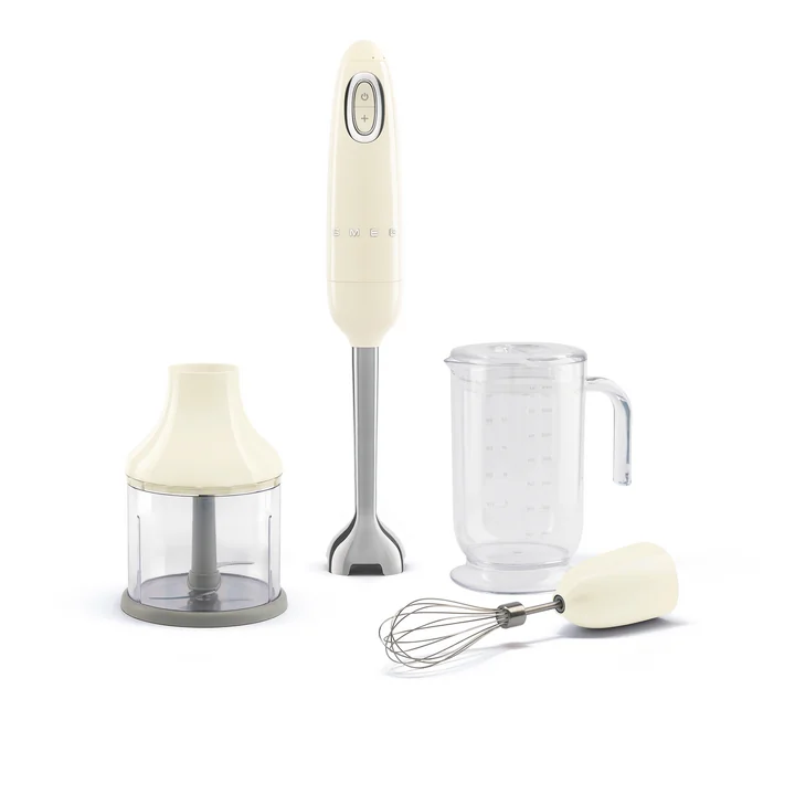 50's style hand blender set HBF22 from Smeg in color cream
