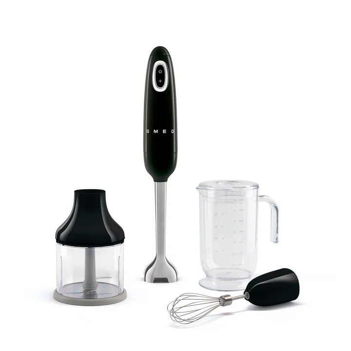 50's style hand blender set HBF22 from Smeg in color black