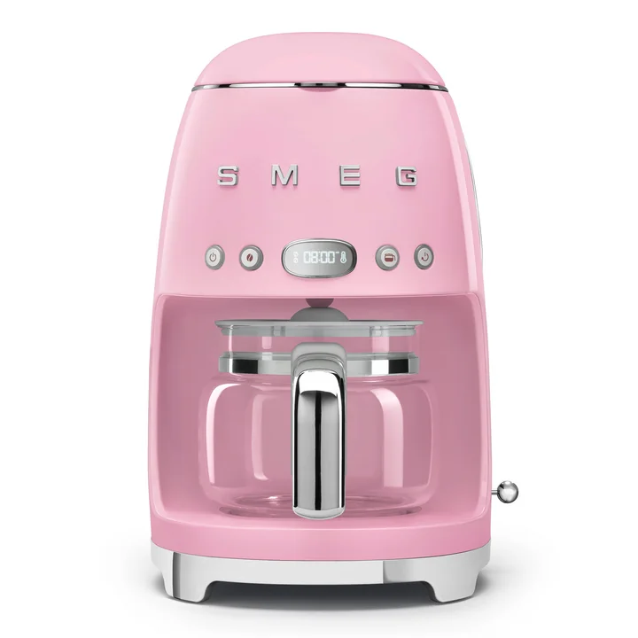 Filter coffee maker DCF02 from Smeg in color cadillac pink