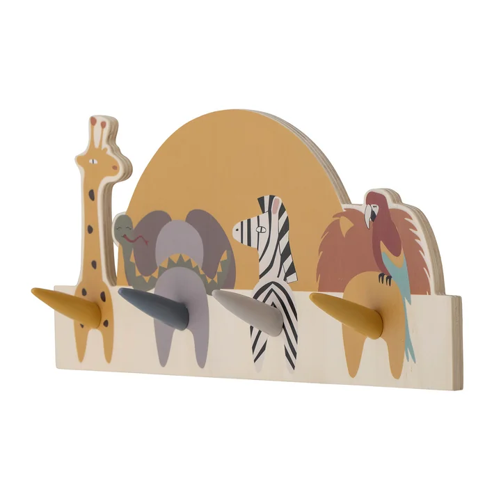 Mallen Wall coat rack, animals from Bloomingville