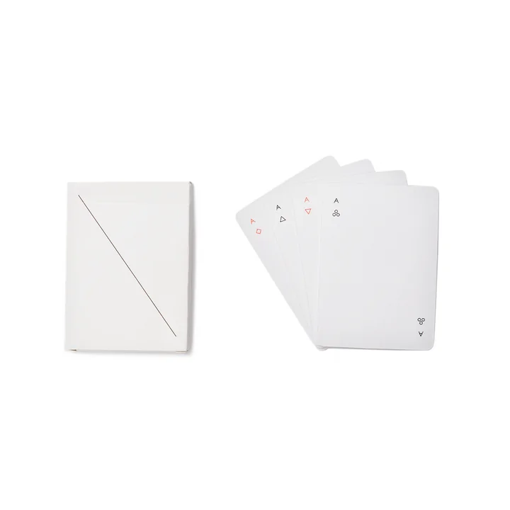 Minim Playing cards, white from Areaware