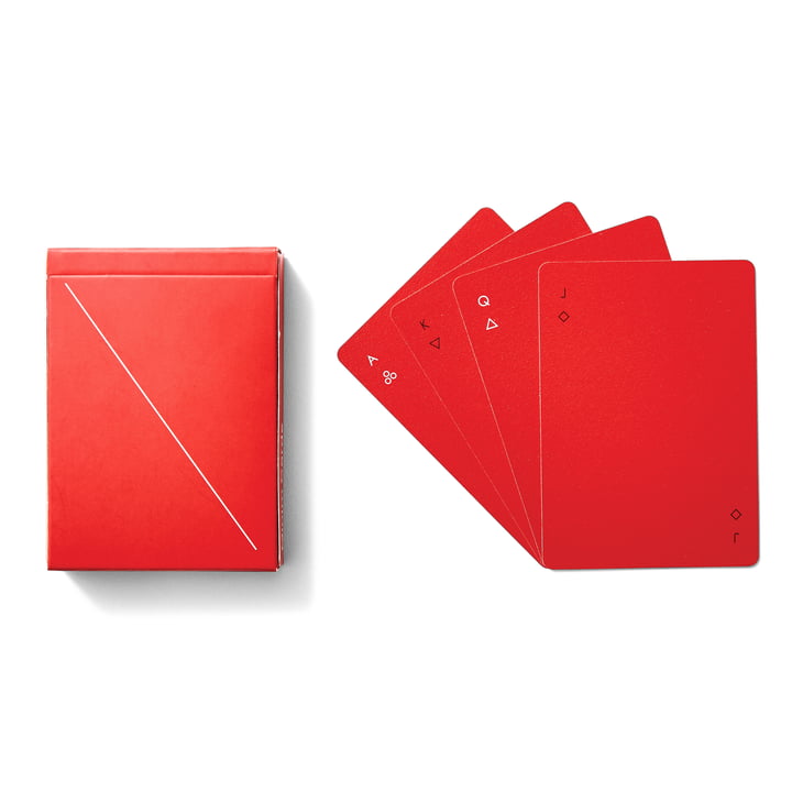 Minim Playing cards, red from Areaware