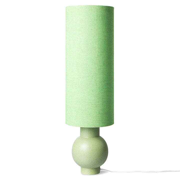 Ceramic table lamp base + linen lampshade, pistachio green by HKliving