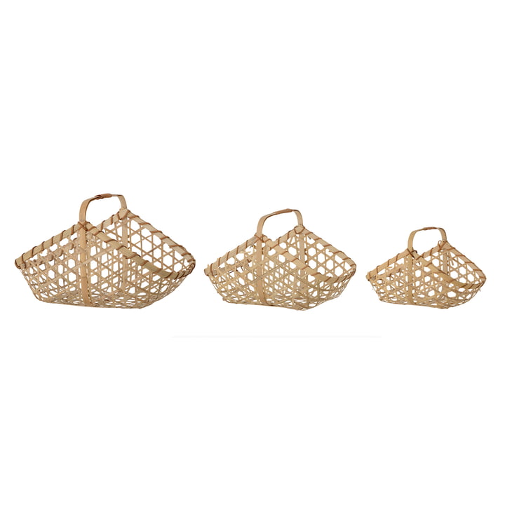 Lysia Basket from Bloomingville in natural (set of 3)