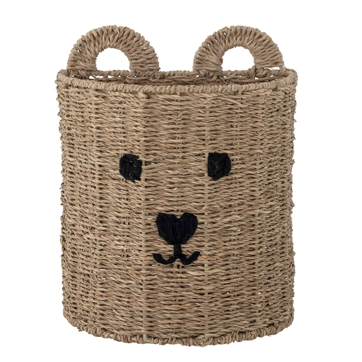 Tesse Basket with face, 15 x 33 cm, seaweed, natural from Bloomingville