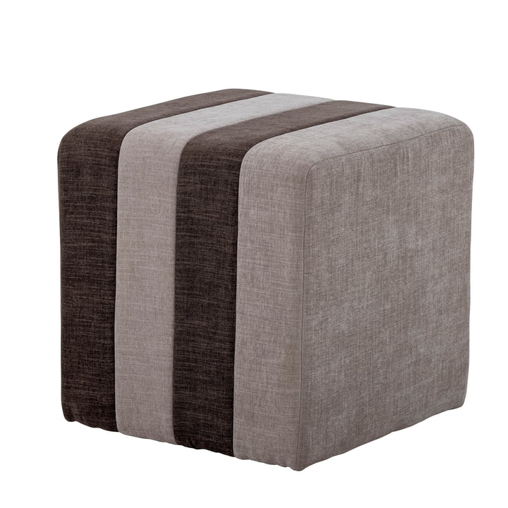 Flint Pouf from Bloomingville in color brown