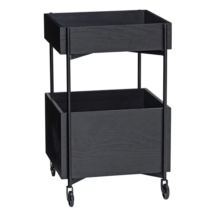 Fresh Trolley, H 70 cm, black from Hübsch Interior