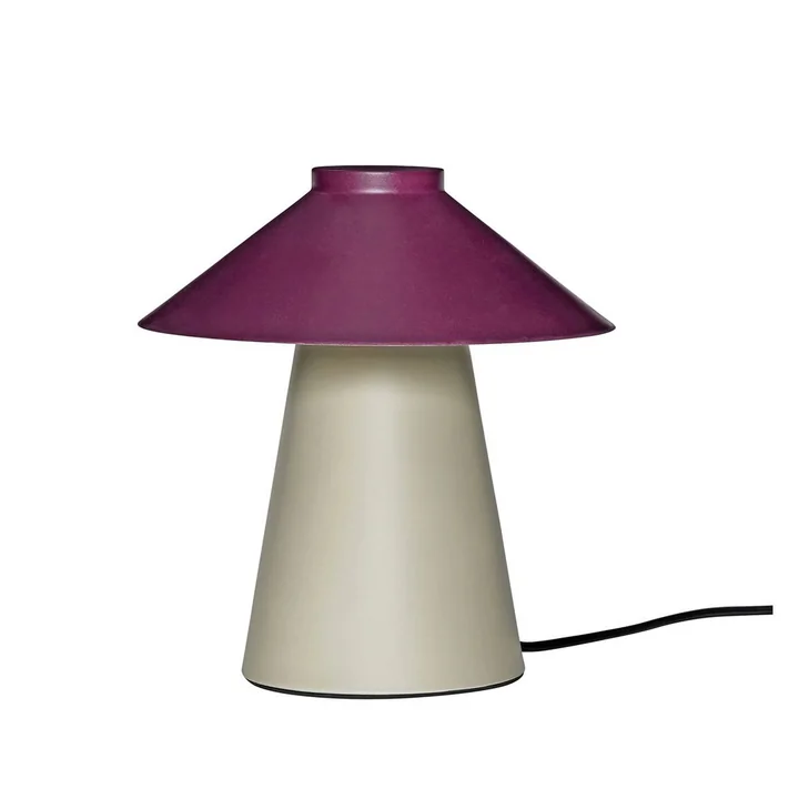 Chipper Table lamp, Ø 25 cm, sand / burgundy by Hübsch Interior