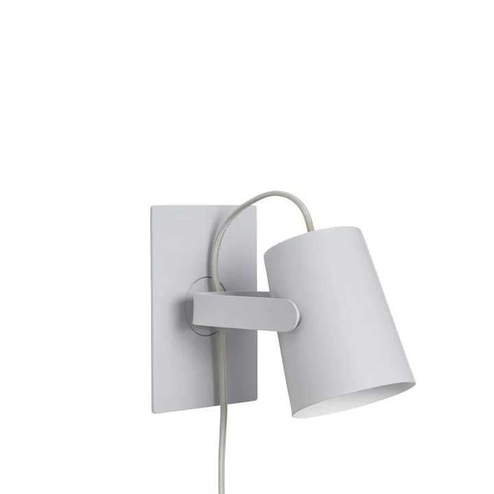 Ardent Wall lamp, light gray from Hübsch Interior