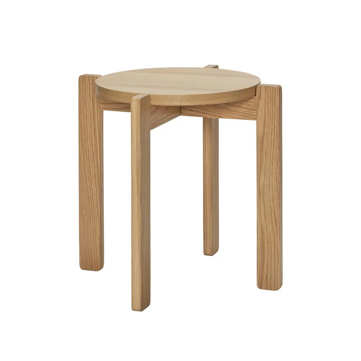 Always Stool, H 42 cm, oak from Hübsch Interior
