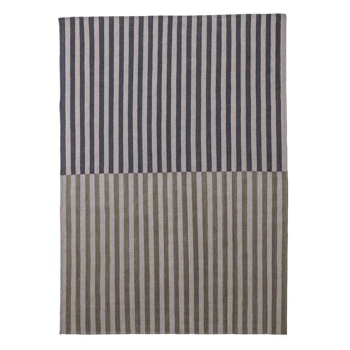 Ceras 4 Kilim wool rug, 300 x 200 cm, striped, gray / blue from Nanimarquina