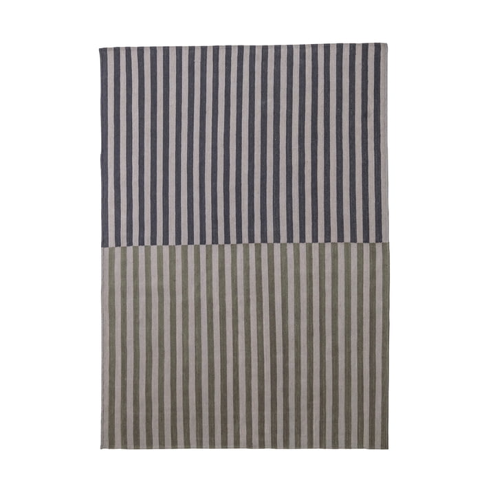 Ceras 4 Kilim wool rug, 240 x 170 cm, striped, gray / blue from Nanimarquina