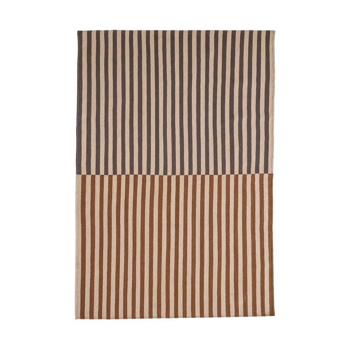 Ceras 3 Kilim wool rug, 240 x 170 cm, striped, red / blue from Nanimarquina