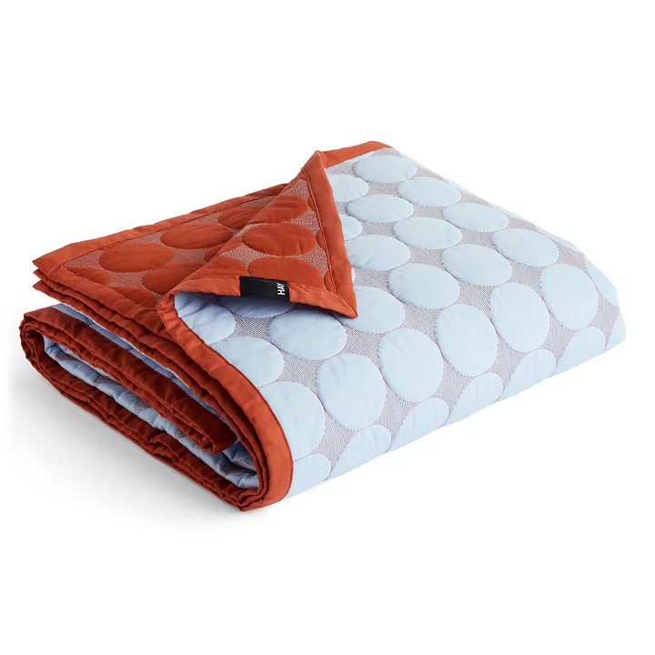 Mega Dot Bedspread, 260 x 260 cm, light blue by HAY