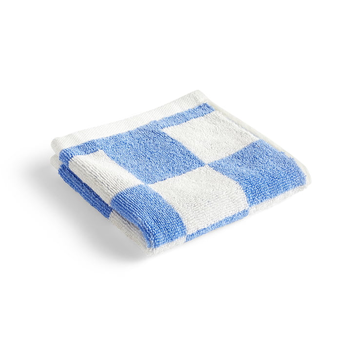 HAY Check bath towel, cobalt blue