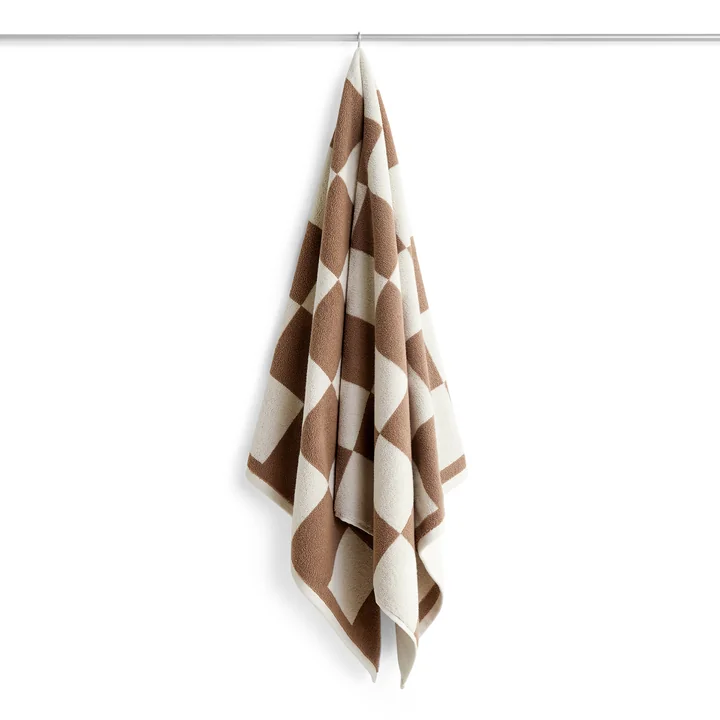 Check Bath towel, 70 x 136 cm, cappuccino from HAY