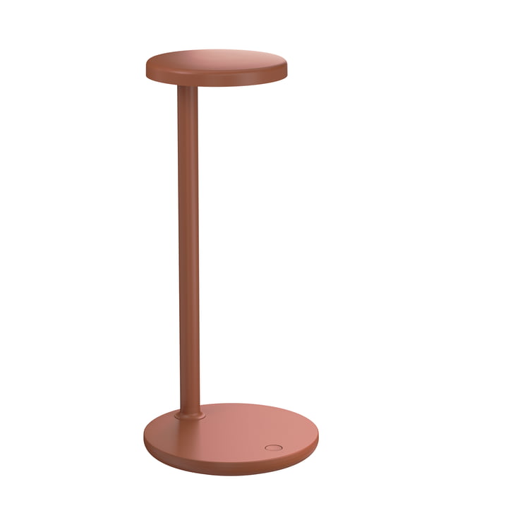 The Oblique LED table lamp from Flos , H 35 cm, rust red