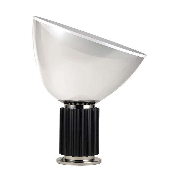 The Taccia LED table and floor lamp from Flos in black